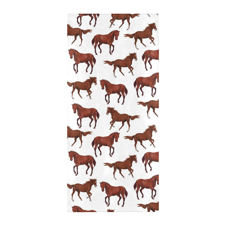 Horses running pattern background Beach Towel