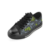 blueberry pattern Men's Low Top Canvas Shoes Black