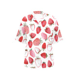 watercolor hand drawn beautiful strawberry pattern Women's All Over Print Hawaiian Shirt
