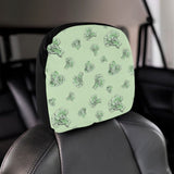 broccoli sketch pattern Car Headrest Cover
