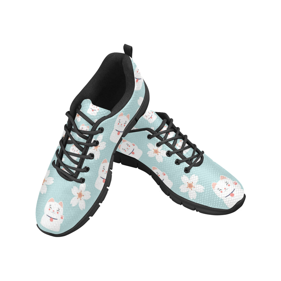 Maneki neko cat sakura Women's Sneaker Shoes