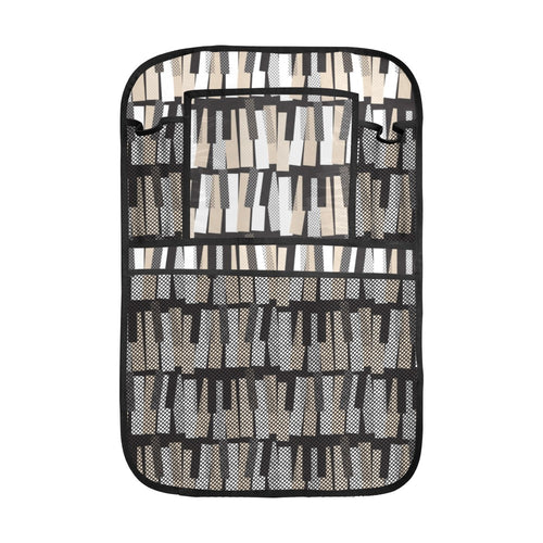Piano Pattern Print Design 04 Car Seat Back Organizer