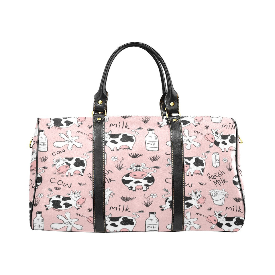 Cows milk product pink background Travel Bag