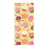 cake cupcake heart cherry pattern Beach Towel