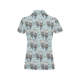 Lovely Sea Otter Pattern Women's All Over Print Polo Shirt