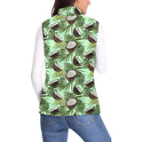 Coconut Pattern Print Design 02 Women's Padded Vest