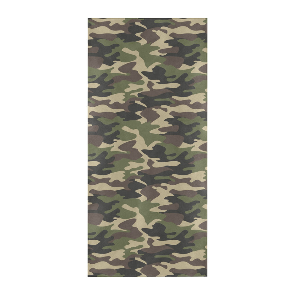 Dark Green camouflage pattern Beach Towel