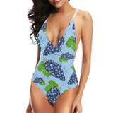 Watercolor grape pattern Women's One-Piece Swimsuit