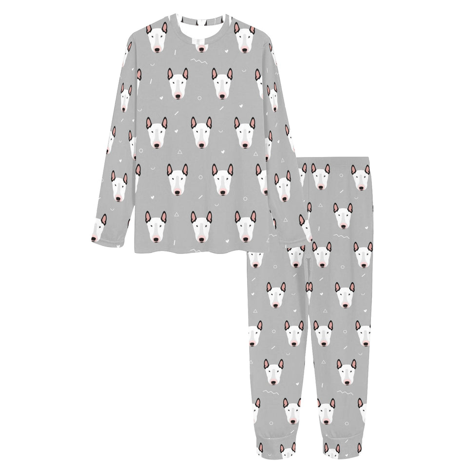 Bull Terrier Pattern Print Design 05 Women's All Over Print Pajama Set