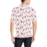 Giraffe Pattern Print Design 02 Men's All Over Print Polo Shirt