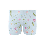 Watercolor Tulips pattern Men's Swimming Trunks