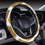 Sandwich Pattern Print Design 02 Car Steering Wheel Cover