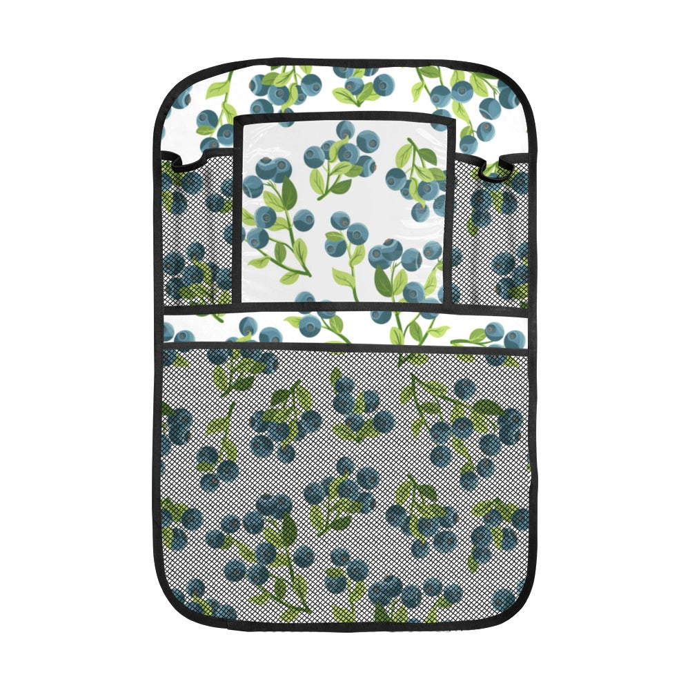 blueberry white background Car Seat Back Organizer