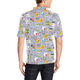 Math Pattern Print Design 04 Men's All Over Print Polo Shirt