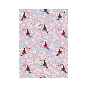 Beautiful toucan flower leaves House Flag Garden Flag