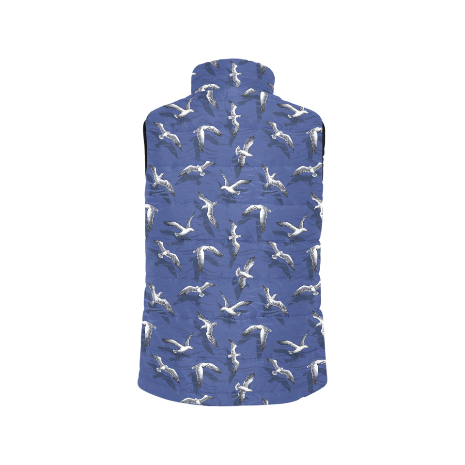 Seagull Pattern Print Design 03 Women's Padded Vest