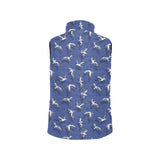 Seagull Pattern Print Design 03 Women's Padded Vest