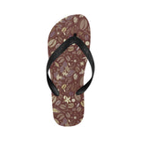 Coffee bean flower pattern Unisex Flip Flops
