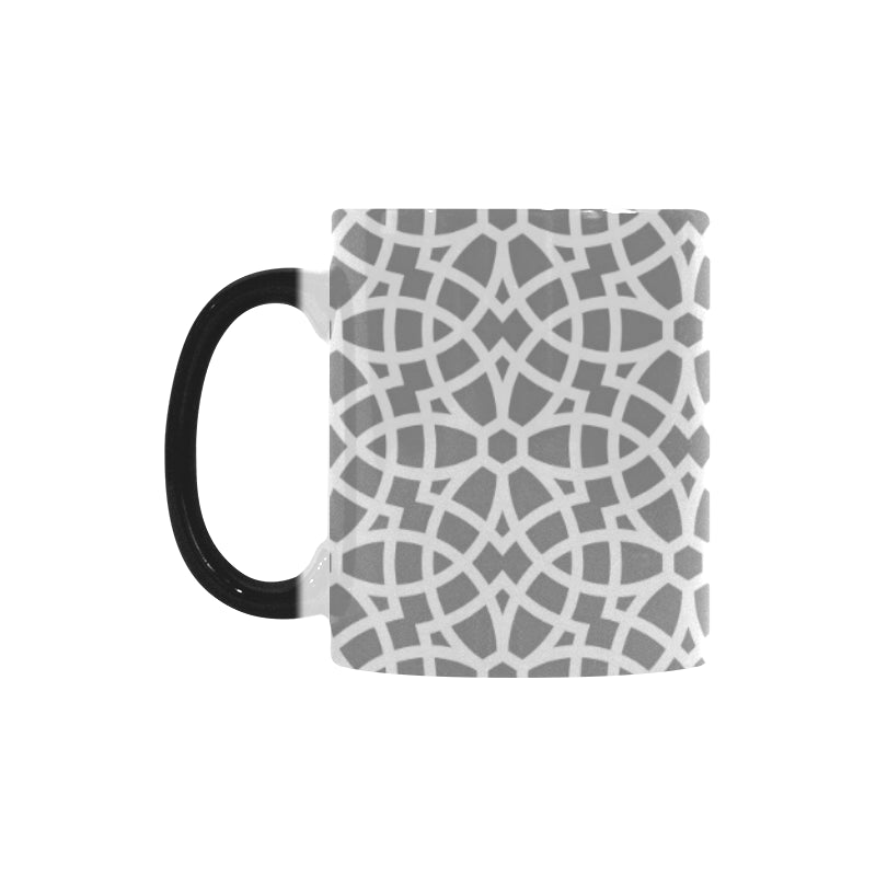 arabic gray pattern Morphing Mug Heat Changing Mug