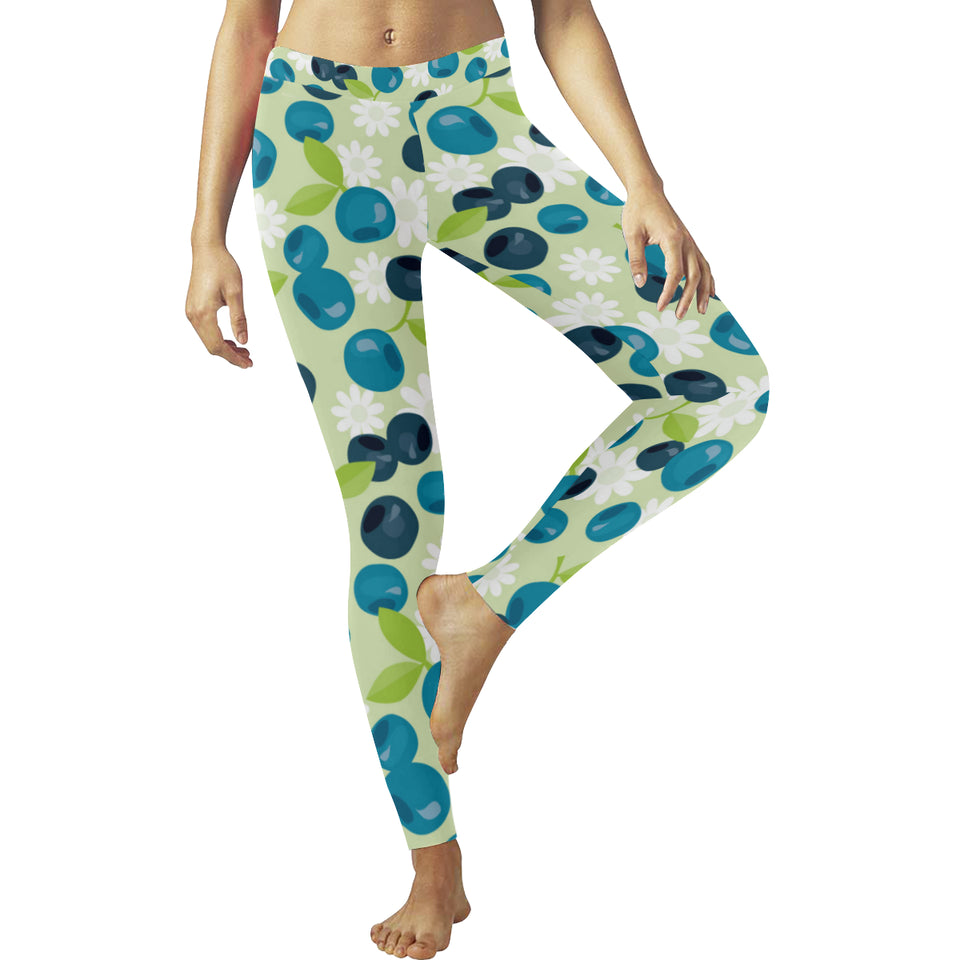 blueberry flower pattern Women's Legging Fulfilled In US