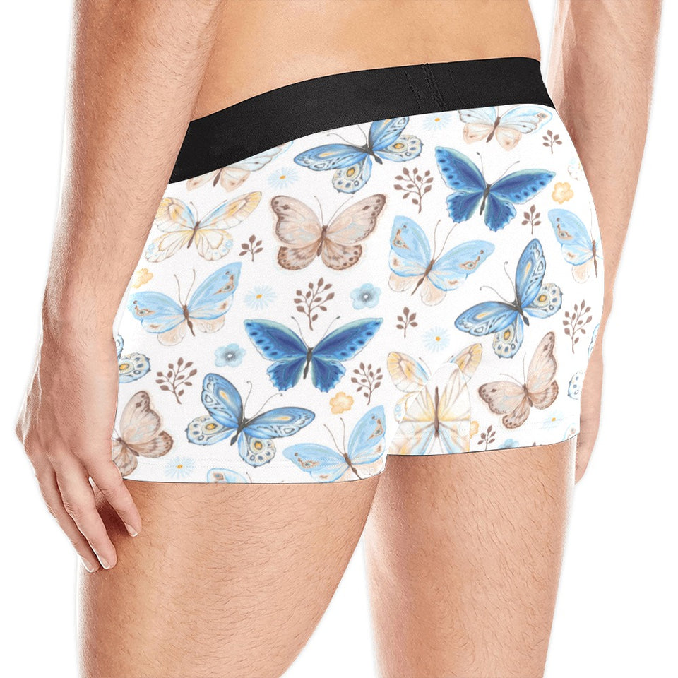 blue butterfly pattern Men's All Over Print Boxer Briefs Men's Underwear