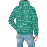 Math Pattern Print Design 01 Men's Padded Hooded Jacket