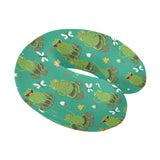 Cute frog dragonfly design pattern U-Shaped Travel Neck Pillow