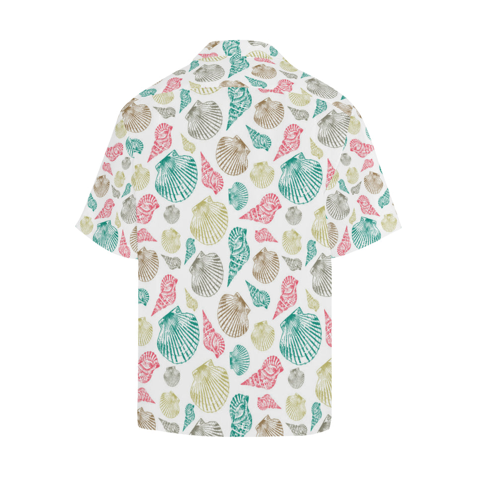 Colorful shell pattern Men's All Over Print Hawaiian Shirt