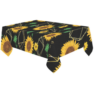 sunflower golden polygonal shapes Tablecloth