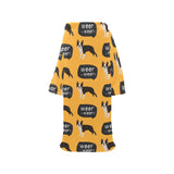 Boston terrier design pattern Blanket Robe with Sleeves