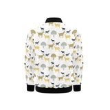 Silhouettes of goat and tree pattern Kids' Boys' Girls' Bomber Jacket
