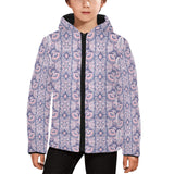 Indian Batik Style pattern Kids' Boys' Girls' Padded Hooded Jacket