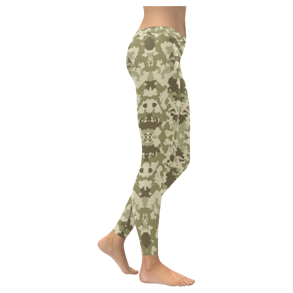 Light Green camouflage pattern Women's Legging Fulfilled In US