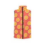 Oranges pattern red background Men's Padded Vest