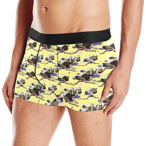 Ostrich Pattern Print Design 04 Men's All Over Print Boxer Briefs Men's Underwear