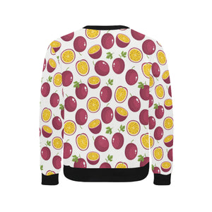 Passion fruit design pattern Men's Crew Neck Sweatshirt