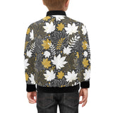 Beautiful gold autumn maple leaf pattern Kids' Boys' Girls' Bomber Jacket