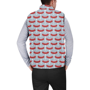 Sausage Pattern Print Design 02 Men's Padded Vest