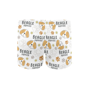 Cute beagle dog pattern background Men's Swimming Trunks