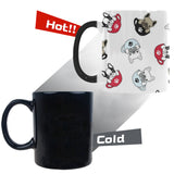 French bulldog cup paw pattern Morphing Mug Heat Changing Mug