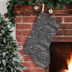 Handwritten cheese pattern Christmas Stocking