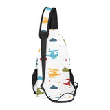 Colorful helicopter pattern All Over Print Chest Bag