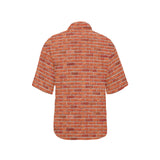 Brick Printed Pattern Print Design 03 Women's All Over Print Hawaiian Shirt