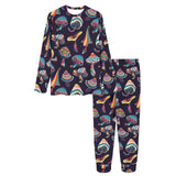 Colorful mushroom pattern Women's All Over Print Pajama Set