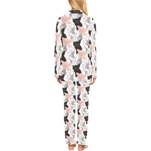 Pig Pattern Print Design 05 Women's Long Pajama Set