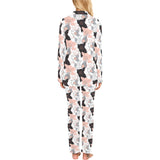 Pig Pattern Print Design 05 Women's Long Pajama Set