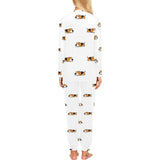 Cute beagle dog sleeping pattern Women's All Over Print Pajama Set