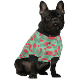 Tomato design pattern All Over Print Pet Dog Round Neck Fuzzy Shirt