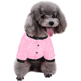 Sweet candy pink background All Over Print Pet Dog Round Neck Fuzzy Shirt