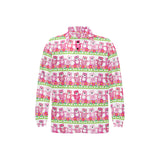 Teddy Bear Pattern Print Design 04 Men's Long Sleeve Polo Shirt